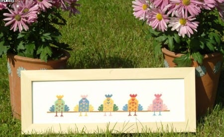 2039 Stickvorlage Hühner von der Stange – Bild 2