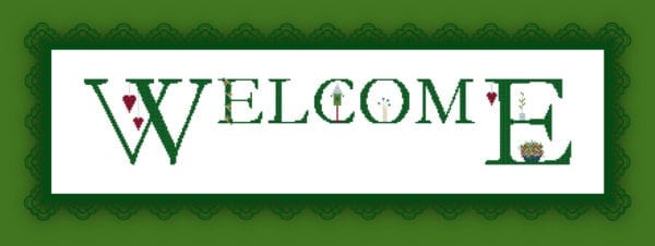 2087 Stickvorlage Garten Welcome