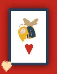 2134 Stickvorlage Schweren Herzens