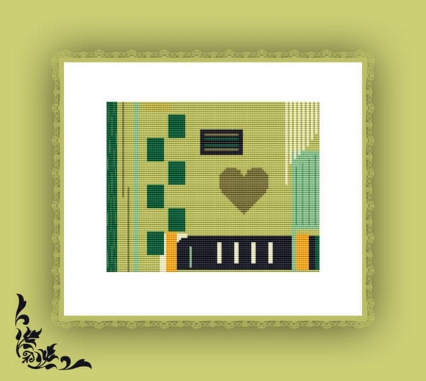 2234 Stickvorlage Grünes Bild