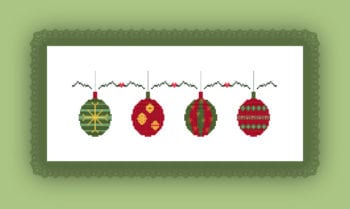 2253 Stickvorlage Weihnachtskugel