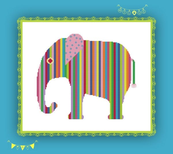 2368 Stickvorlage Renate Regenbogen