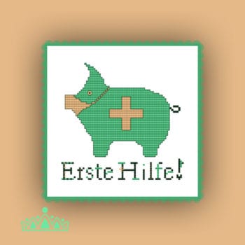 2401 Stickvorlage Erst Hilfe!