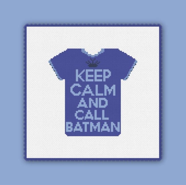 2438 Stickvorlage KEEP CALM AND CALL BATMAN - Girl