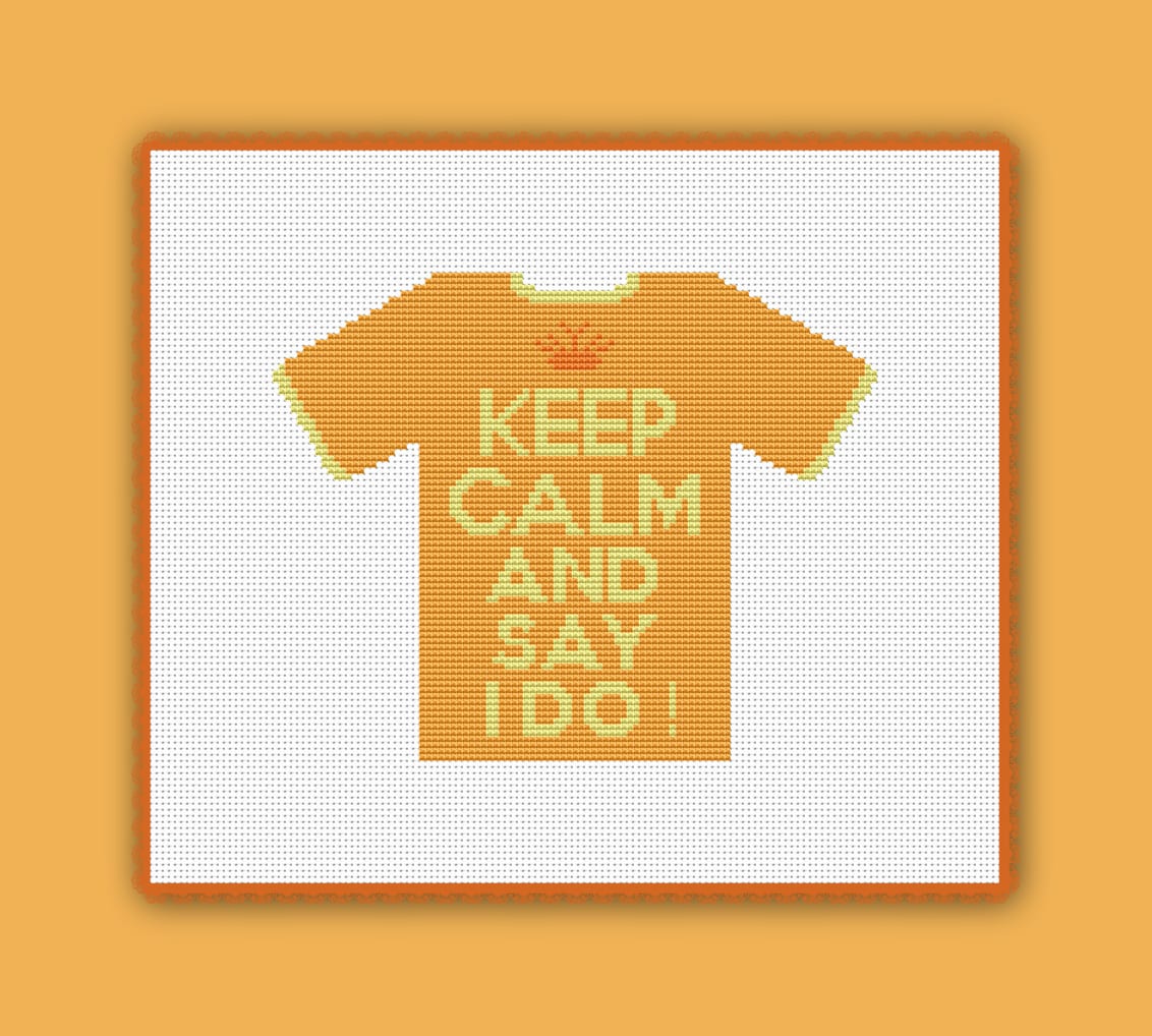 2487 Stickvorlage KEEP CALM AND SAY I DO - Boy