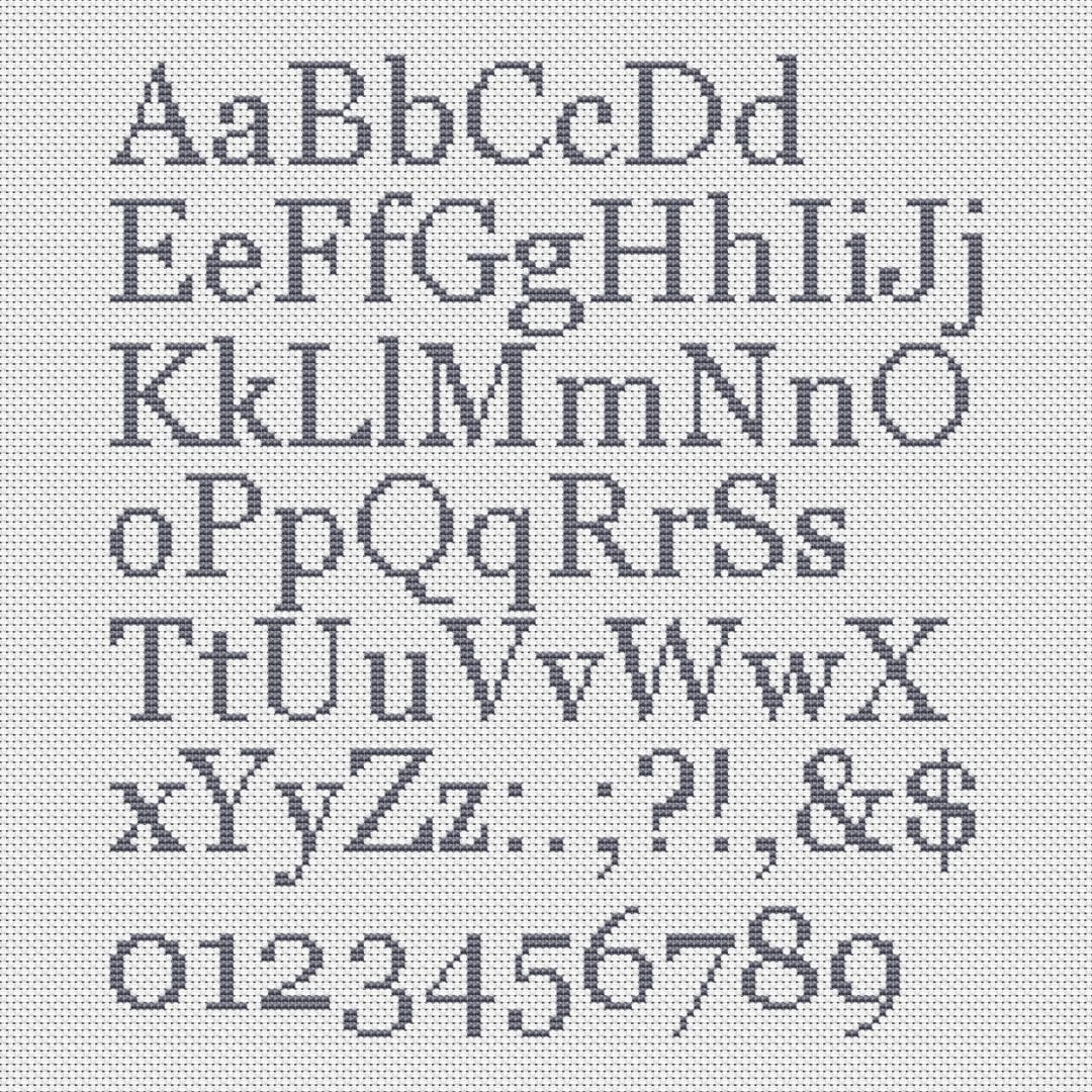 Stickvorlagen Kreuzstich Buchstaben Kostenlos Zum Ausdrucken Buchstaben ABC | Yayaya.de - Stickvorlage