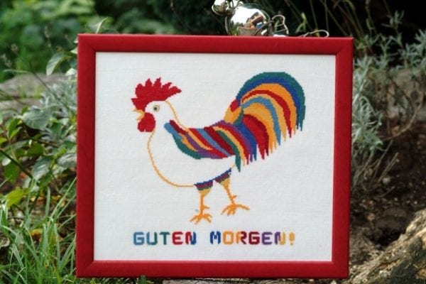 5013 Stickvorlage Guten Morgen Gockel – Bild 2