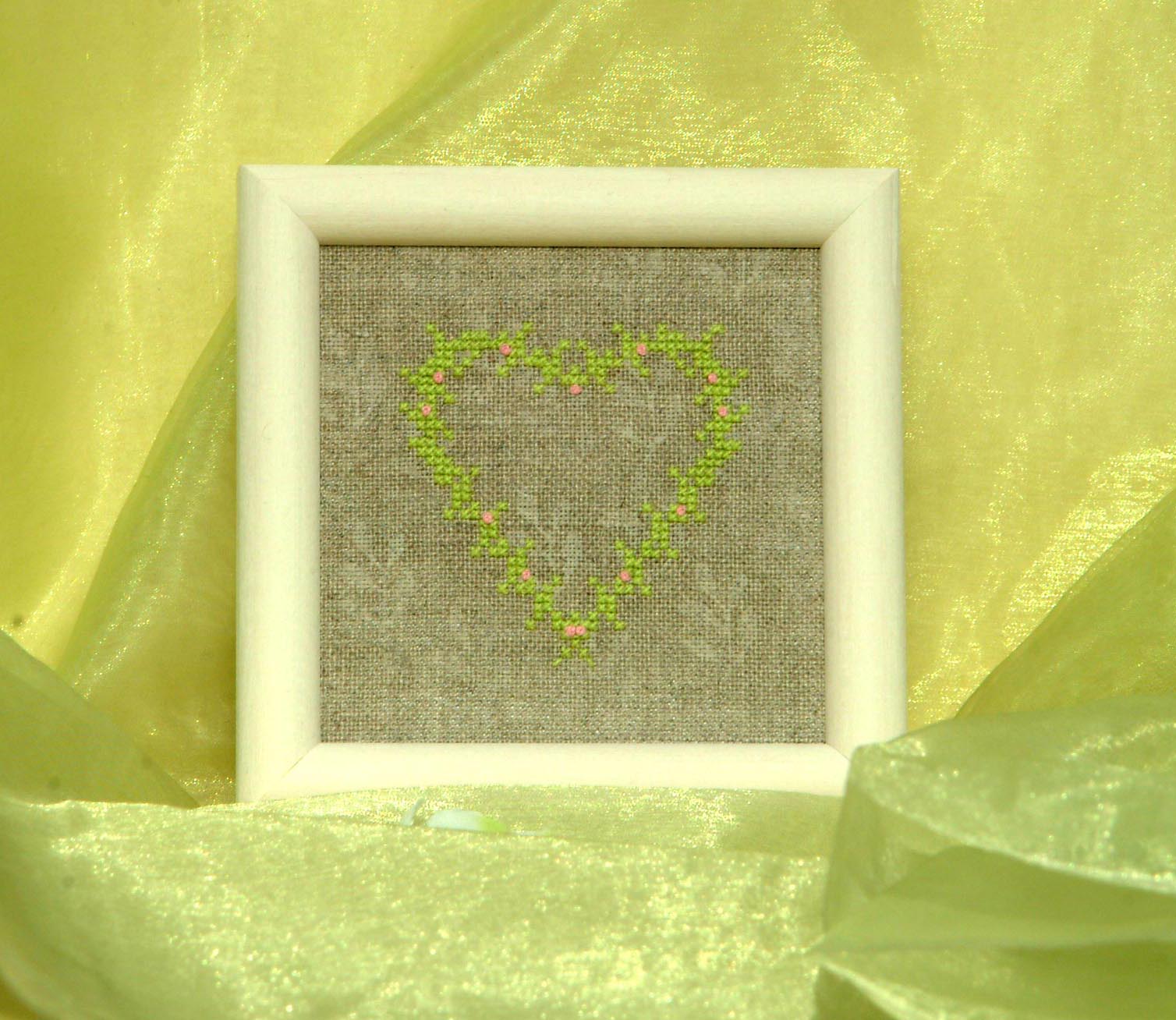 7501 Stickpackung Grünes Herz